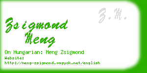 zsigmond meng business card